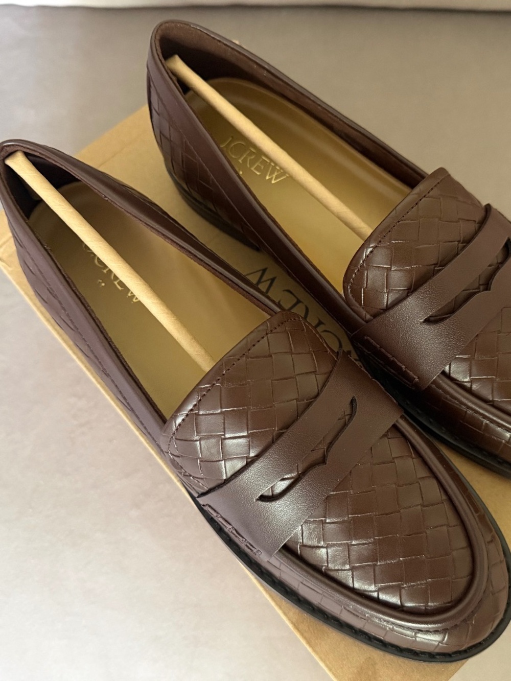 J. Crew Textured Penny Loafers